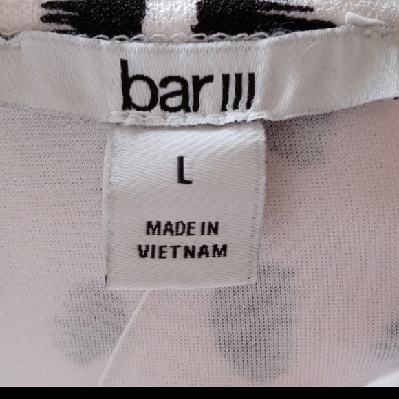 Bar III Dot-Print Ruffled Mini Dress Size L - Picture 5 of 6